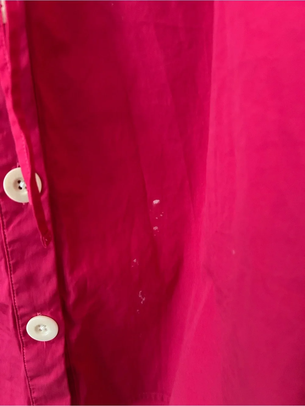 J. Crew Fuchsia Tie-Neck Blouse (has small white spots)